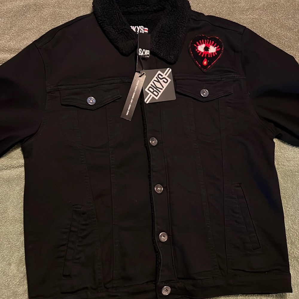 Black keys Eye heart jean jacket (black)